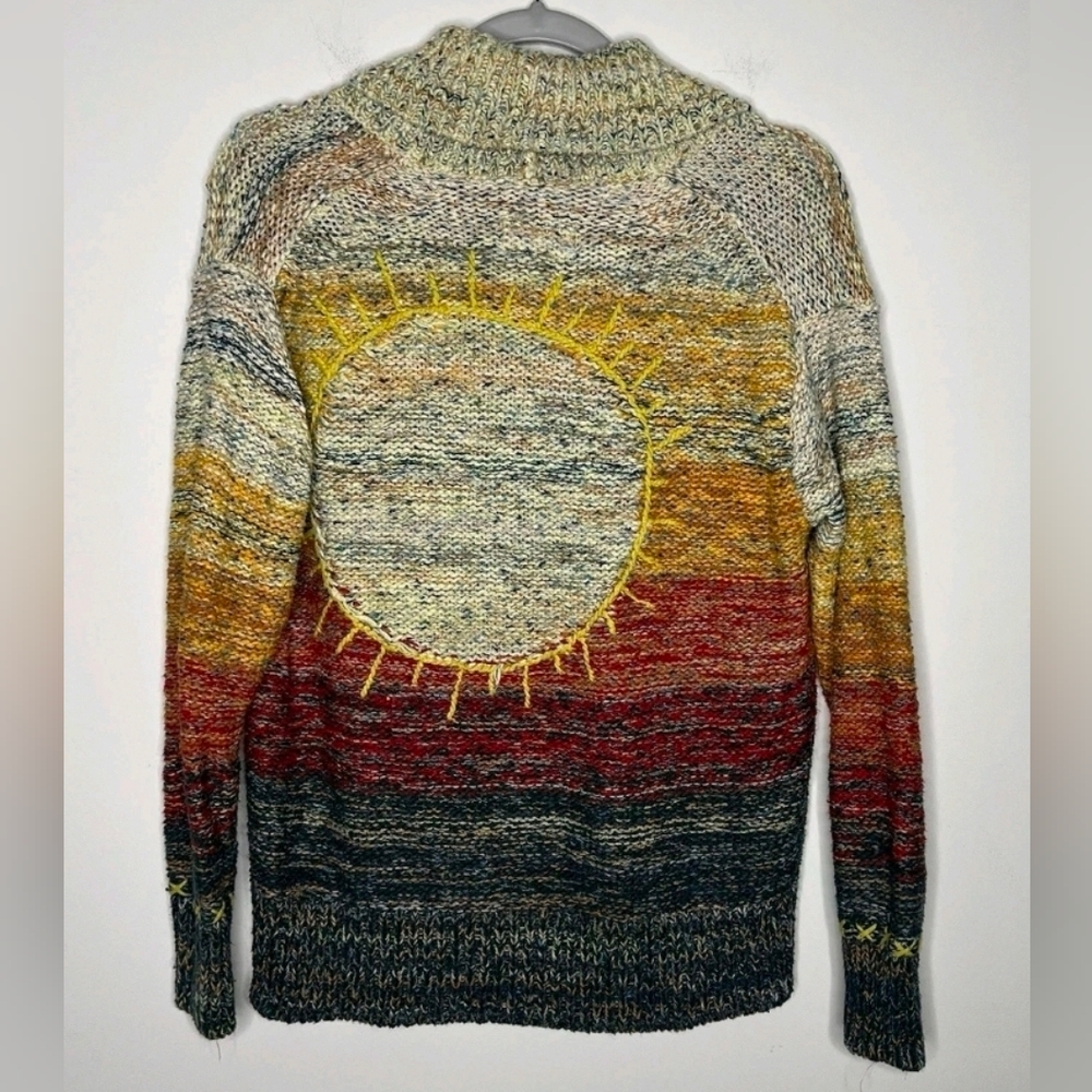 Anthropologie Pilcro Sunset Stripe Knit Sweater